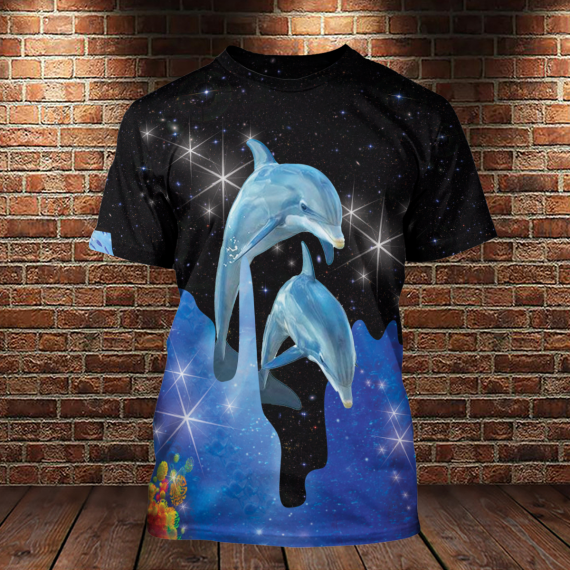 Dolphin Couples Amazing 3D All Over Gift For Dolphin Lovers Us Unisex Size Shirt