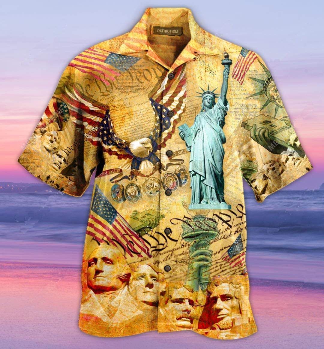 Check Out This Awesome Patriot American Symbol Vintage Unisex Hawaii Aloha Shirts Ha30290