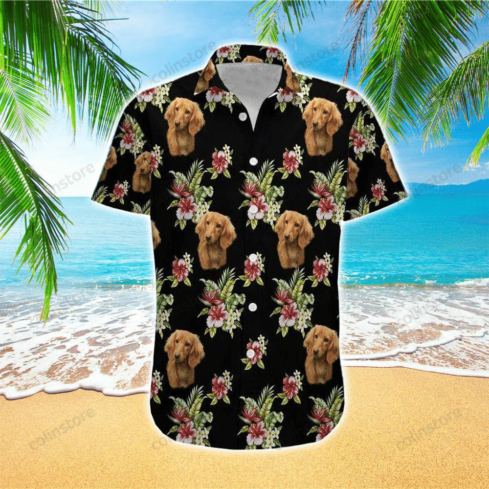 Dachshund Floral Custom Photo Hawaii Shirt Aloha Ha66708