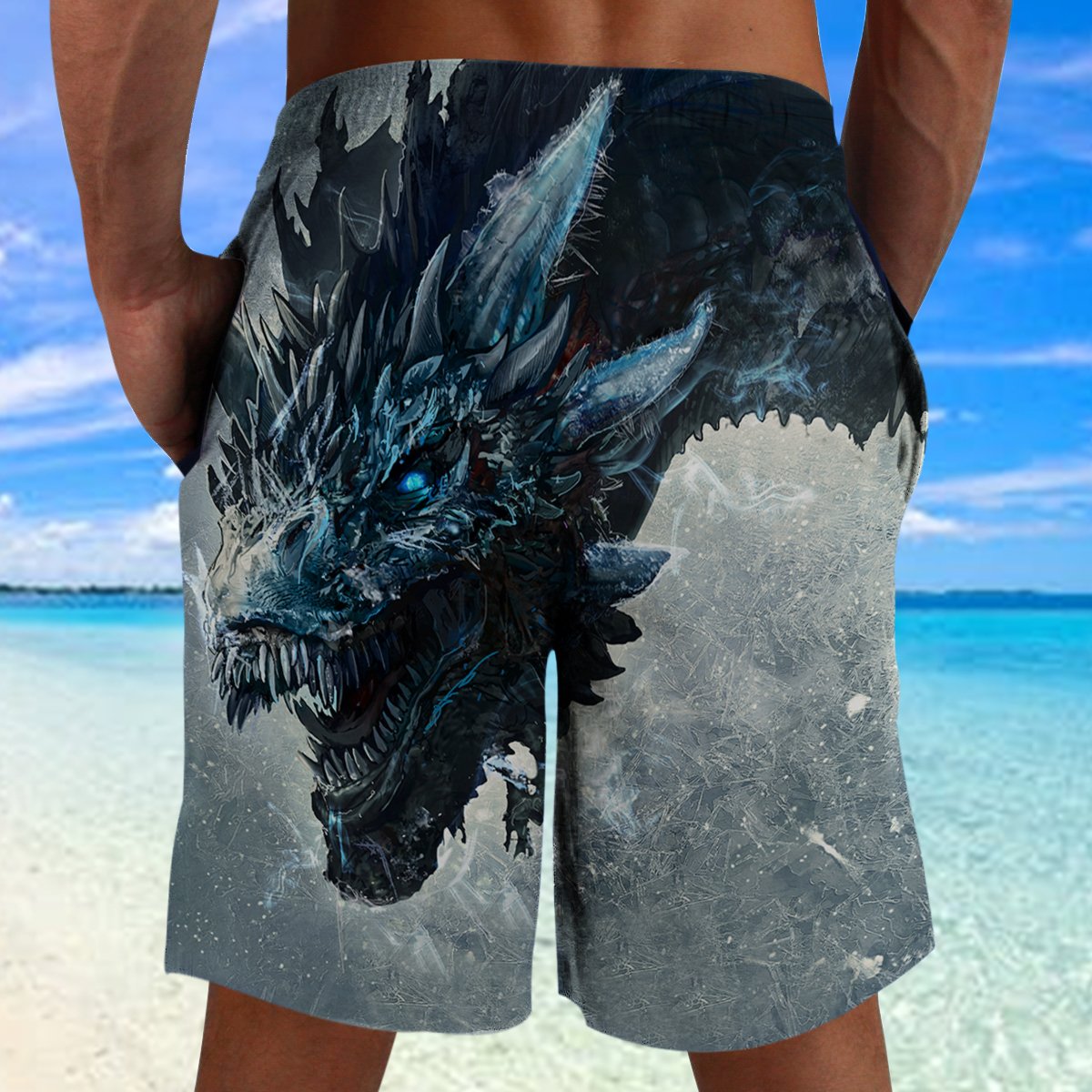 Dragon Hawaii Beach Shorts Colorful S Ha32827