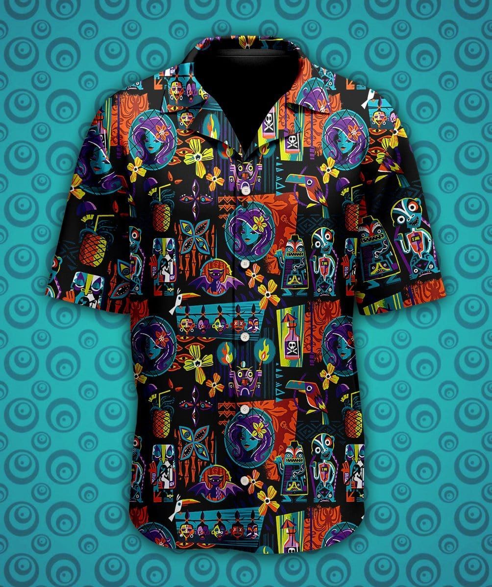 Calling All Spirits Gothic Cartoon Horror Hawaii Aloha Shirts Dh Ha91063