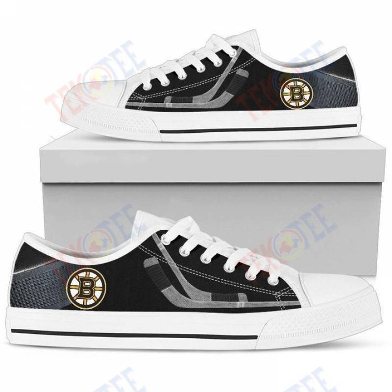 Mens Womens Artistic Scratch Of Boston Bruins Low Top Shoes Custom Print Footwear Converse Sneakers TMT116