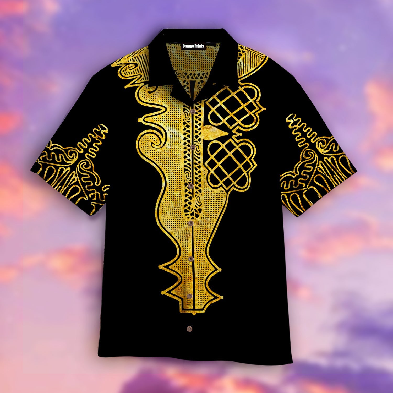 African Golden Dashiki Hawaiian Shirt | For Men & Women | Adult | Wt5184