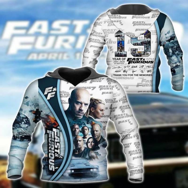 Fast And Furious 3D Hoodie, T-shirt, Fleece Hoodie