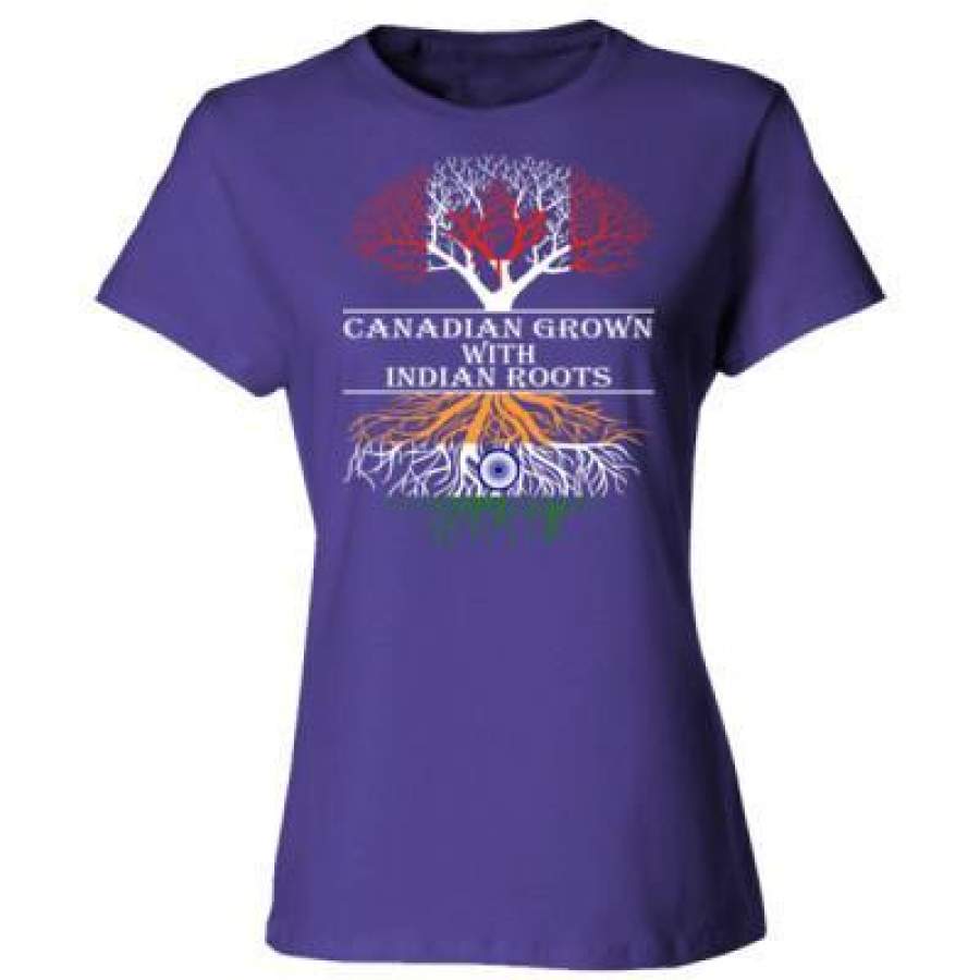 AGR Canadian Grown With Indian Roots – Ladies’ Cotton T-Shirt