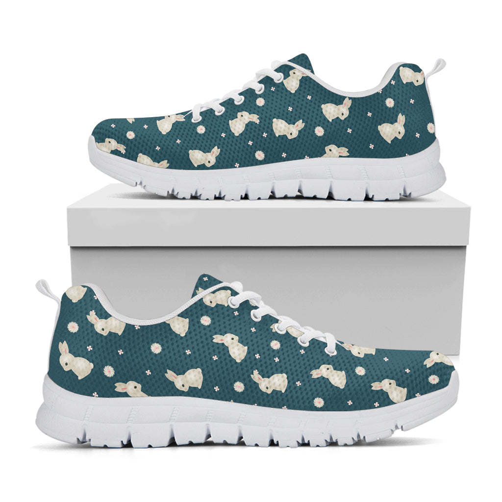 Baby Rabbit Pattern Print White Sneakers