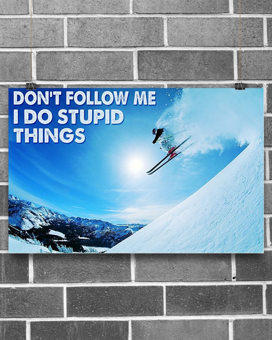 Skiing I Do Stupid Things Horizontal Canvas And Poster | Wall Decor Visual Art