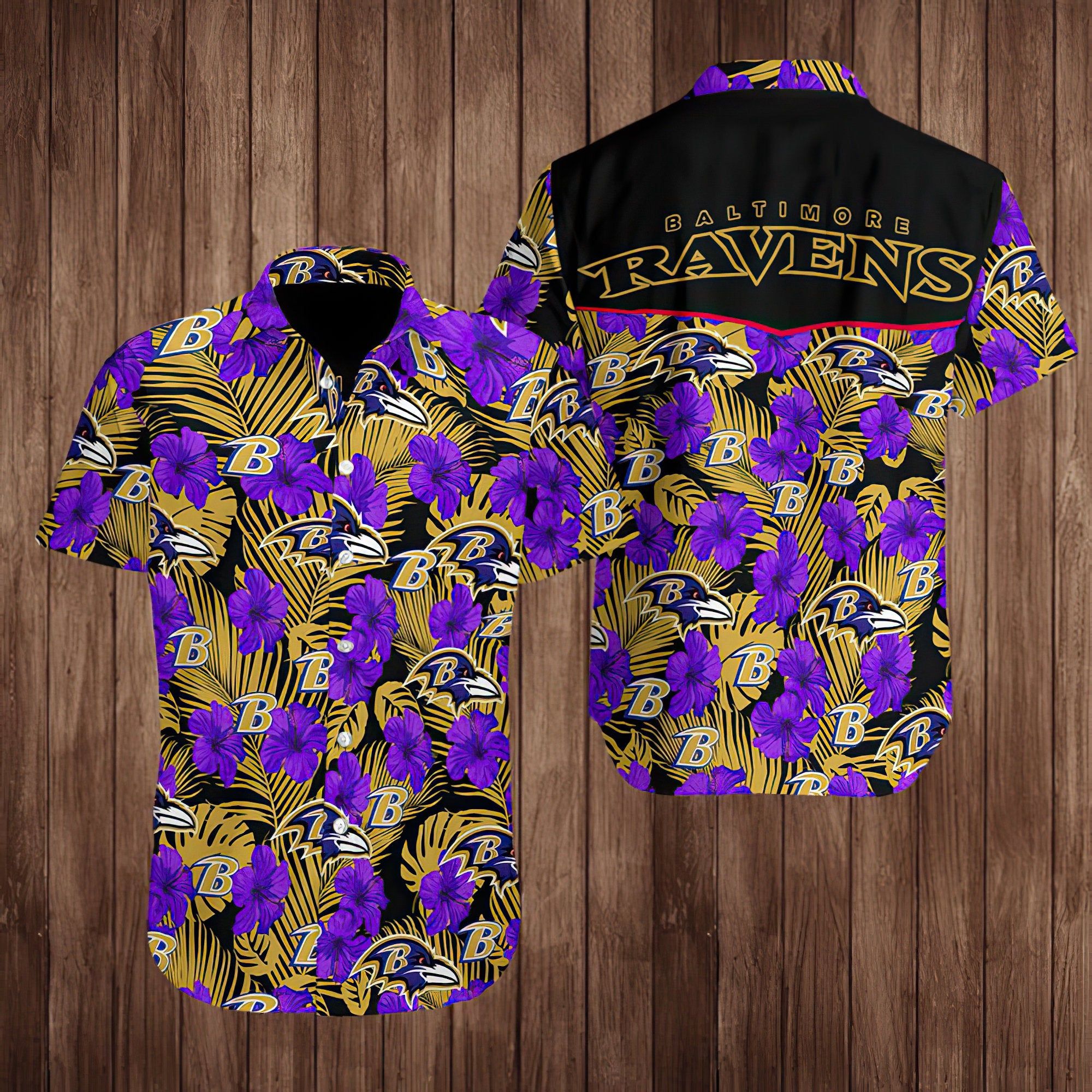 Baltimore Ravens Nfl Hawaiian Shirt ,Designed Hawaii Shirt, Beautiful Team Hawaiian Shirt, Family Gift