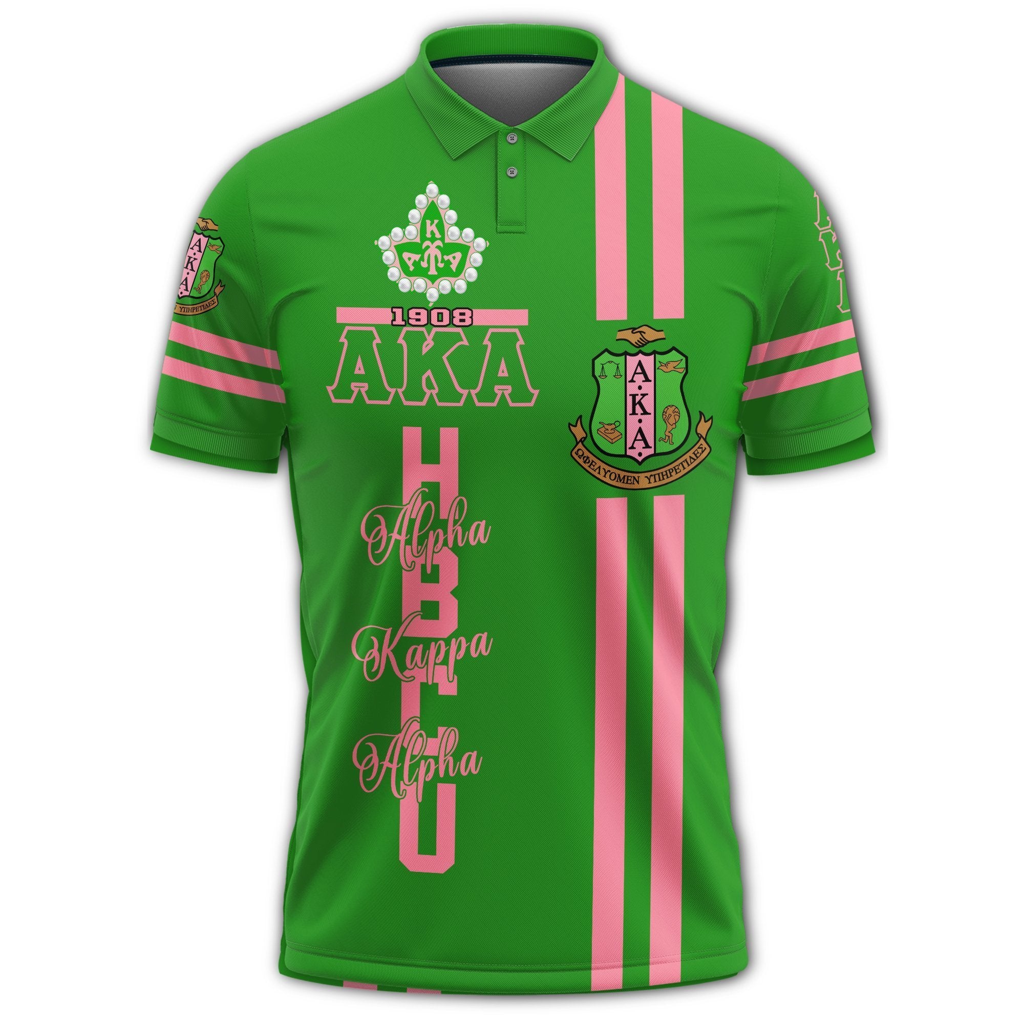 Greek Life Polo Shirt – Hbcu Alpha Kappa Alpha Ivy League Polo Shirt J5