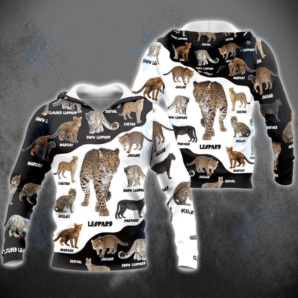 Collection of leopard breed 3D All Over Printed Shirt, Sweatshirt, Hoodie, Bomber Jacket Size S – 5XL