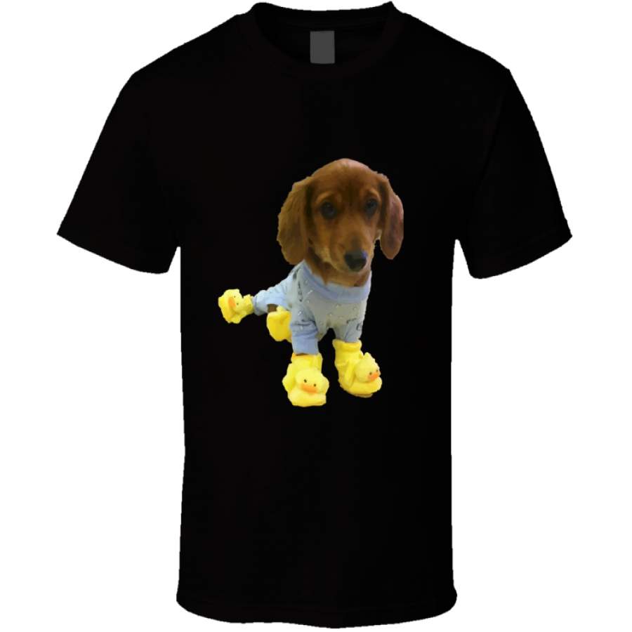 cute puppy duck shoes pyjammas T Shirt