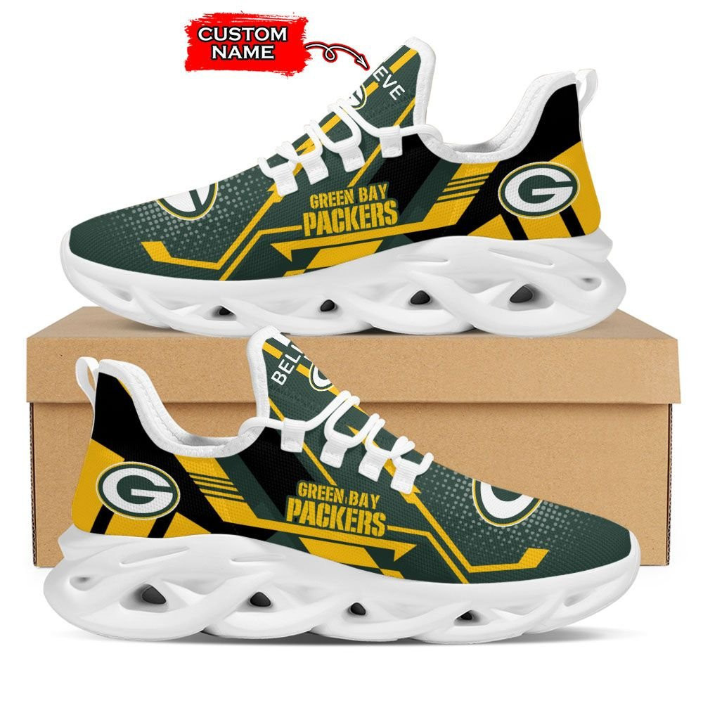 Green Bay Packers Personalized Yezy Running Sneakers Art 55