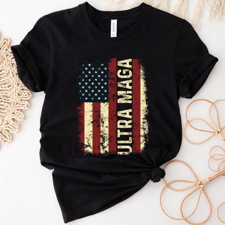 Ultra Maga American Flag Patriotic Women Shirt