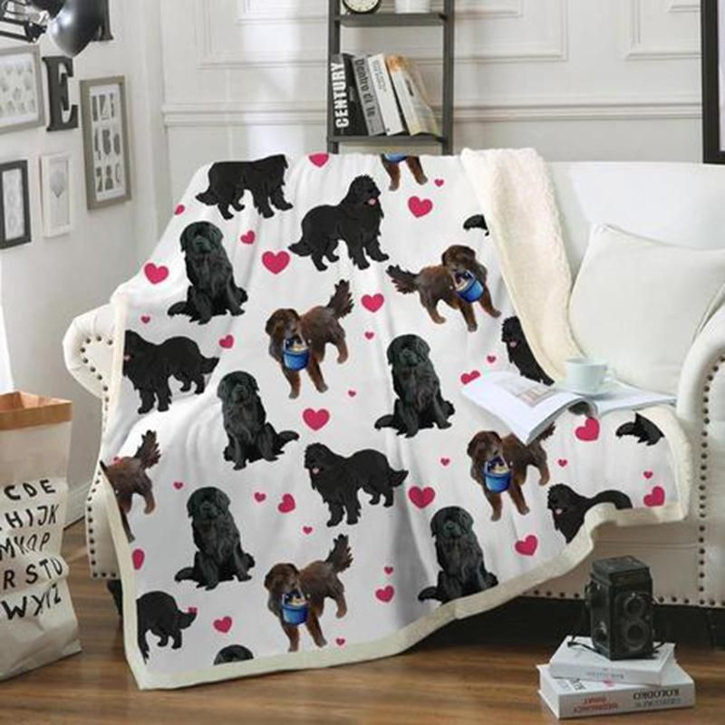 Newfoundland Blanket, Christmas Gift, Dog Lover Blanket