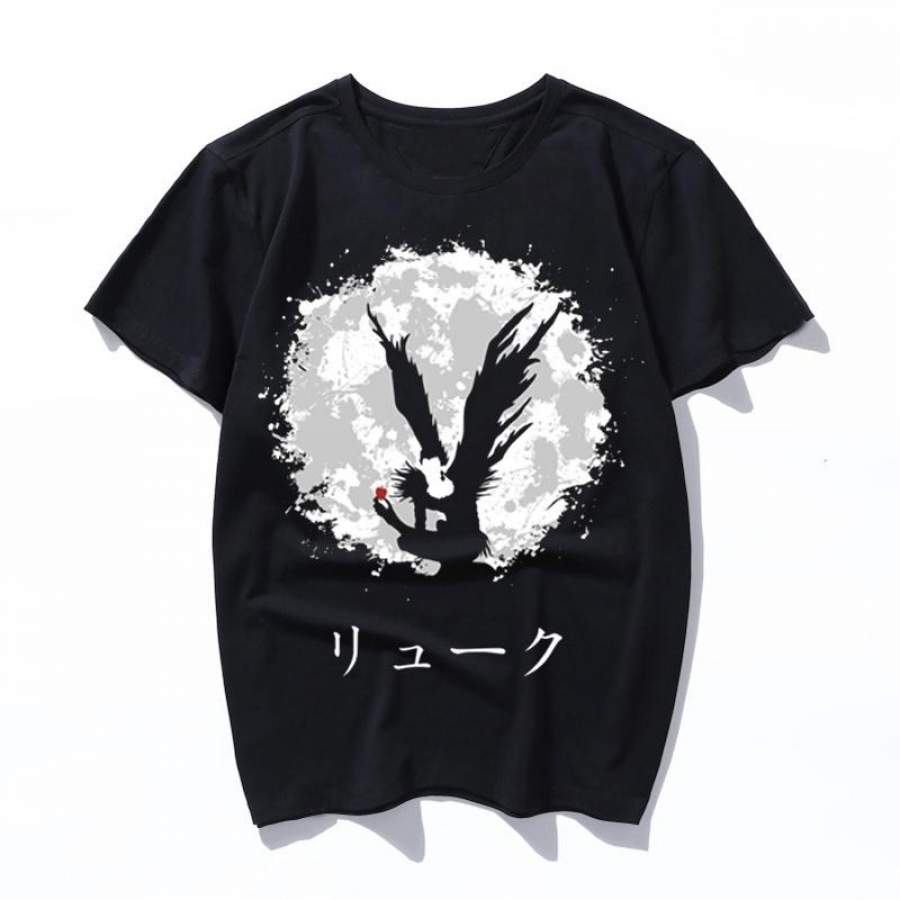 shinigami Men Summer Short Sleeve Printed Vintage Slim Cotton T-shirt Women New Casual European Style O Neck Fashion Top Tees