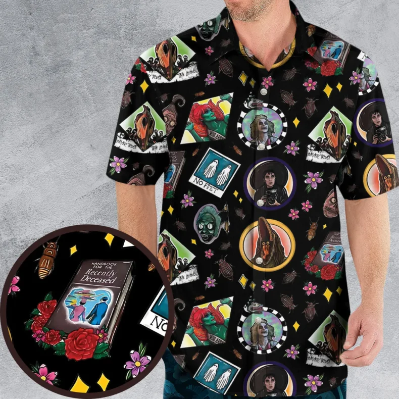Showtime Beetlejuice Themed Hawaiian Shirt