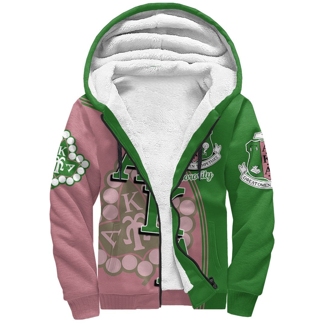 Alpha Kappa Alpha Sherpa Hoodie Personalised Style