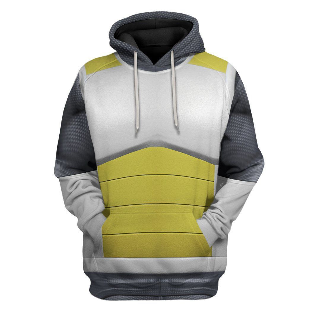 3D Vegeta Saiyan Battle Armor Dragon Ball Super Custom Hoodie Apparel