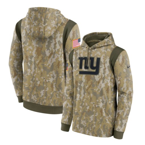 New York Giants Camo 2021 Salute To Service Therma Hoodie