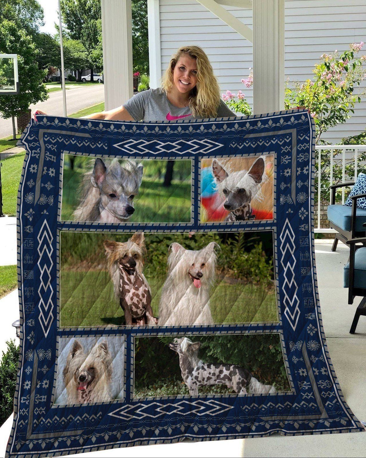 Chinese Crested Dog KLTS254 3D Customized Quilt