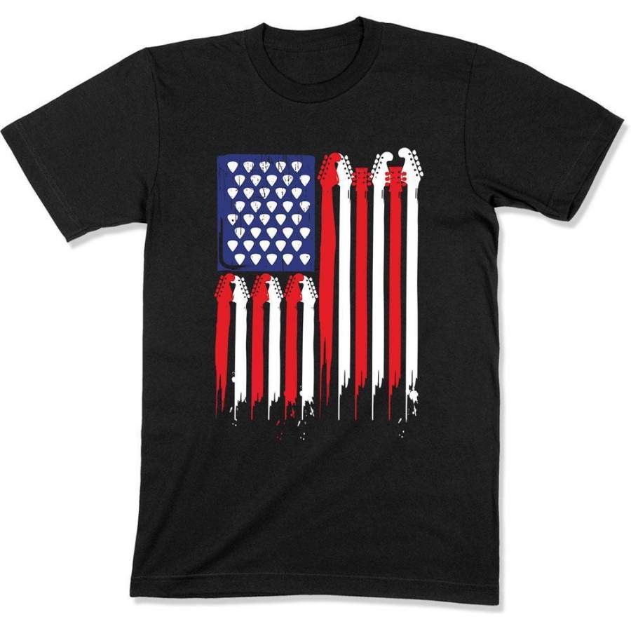 4th of July Guitar Flag – T Shirt – GD-07