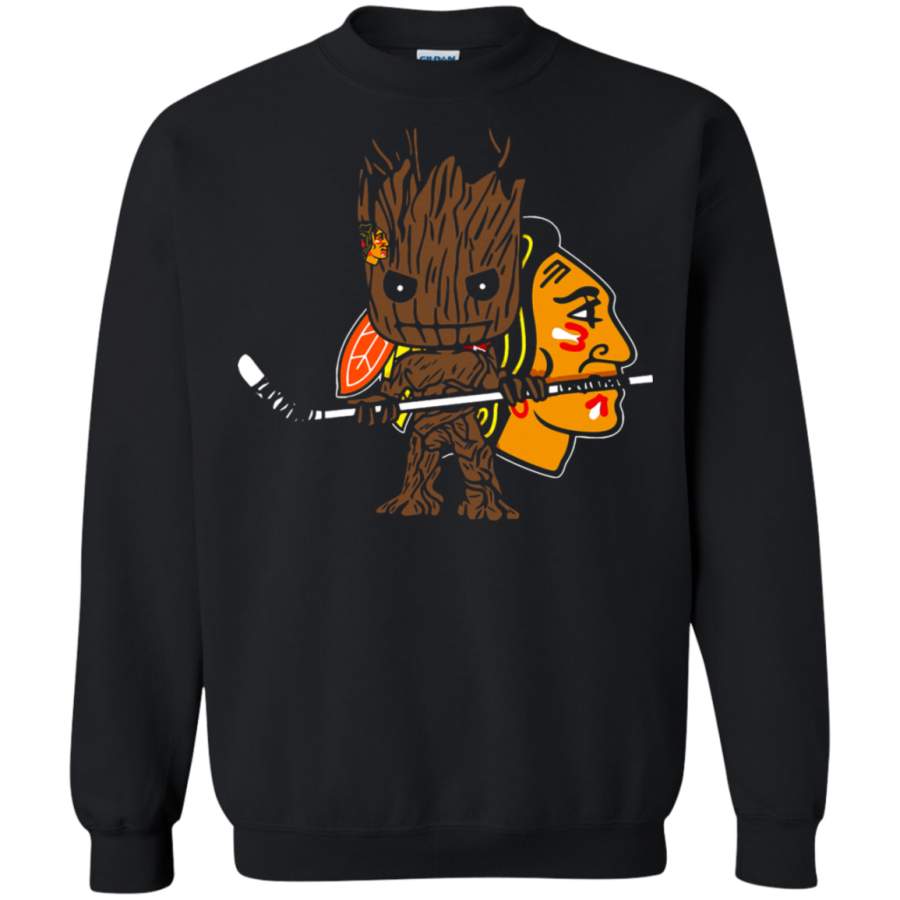 AGR Groot I Am Ice Hockey Player Team Chicago Blackhawks Sweatshirt