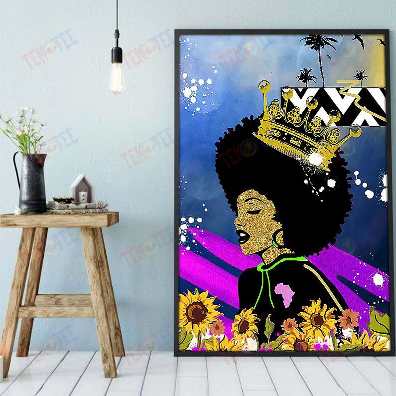 South Africa Custom Canvas Prints Adorable Afrocentric Poster Art Print African Girl Afro Man Appealing Bedroom Wall Art