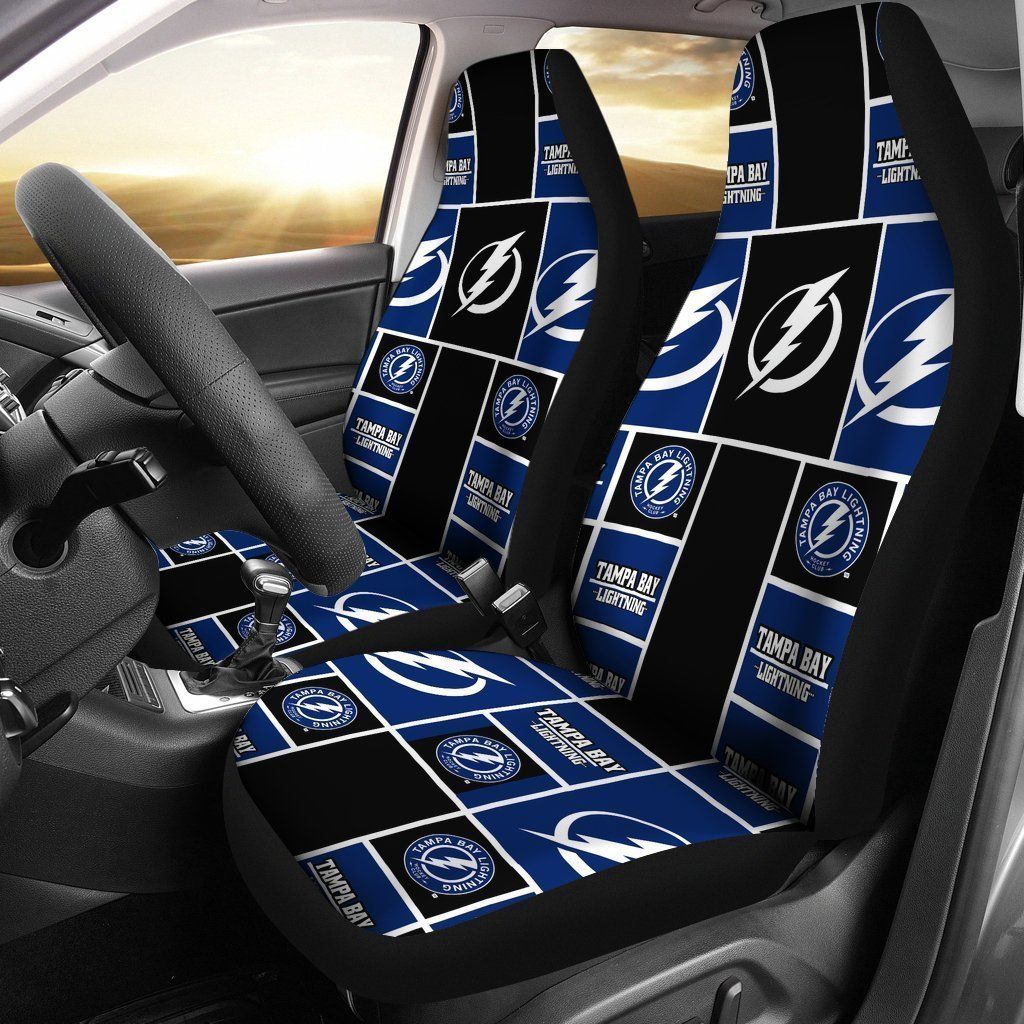 Tampa Bay Lightning Car Seat Covers 2pcs v4