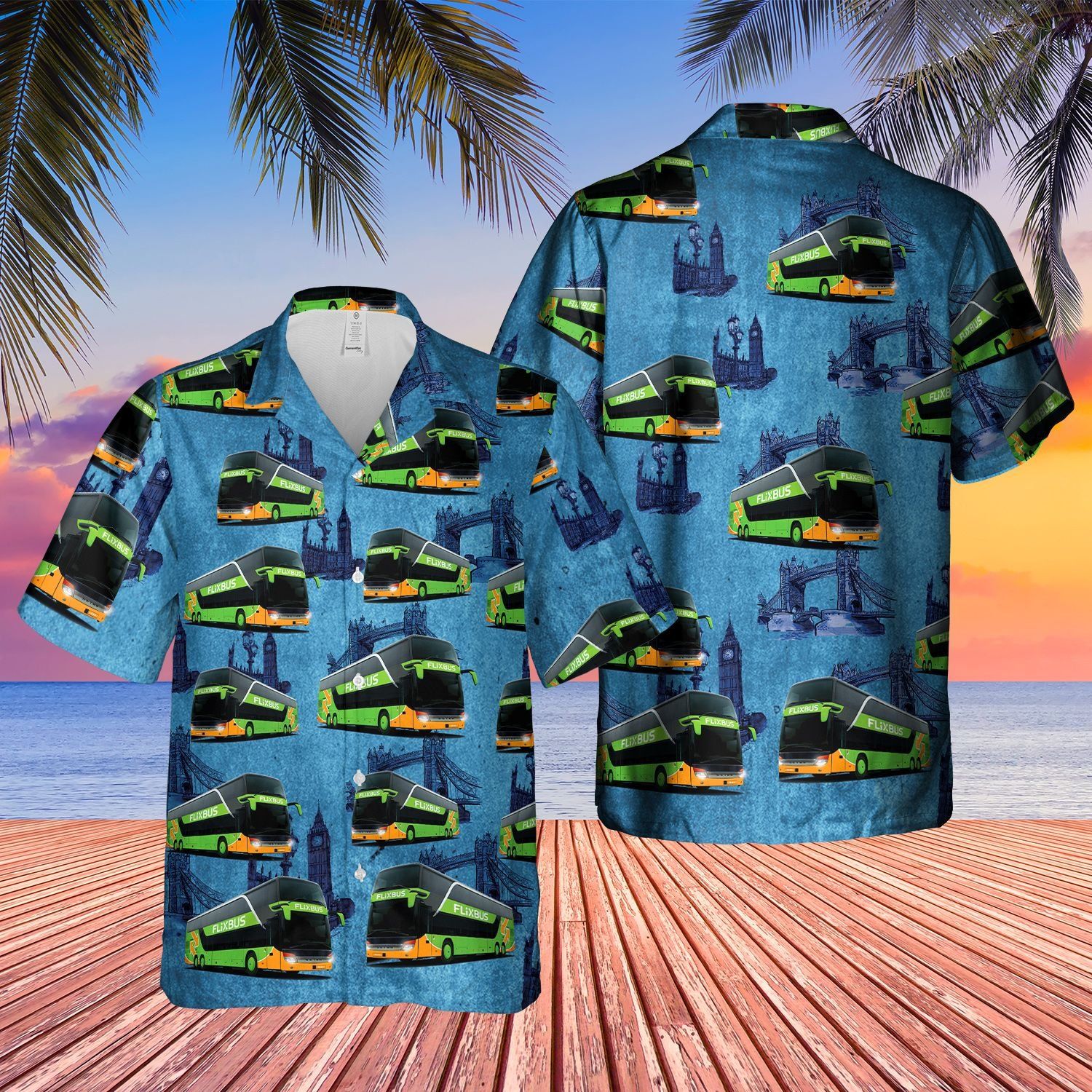 Coach Flixbus Blue Amazing Design Unisex Hawaii Shirt For Men And Women Ha81661