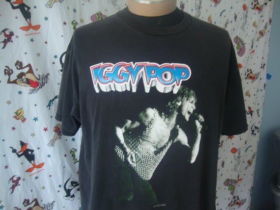 Vintage IGGY POP Raw Power The Stooges Punk rock T Shirt Size XL