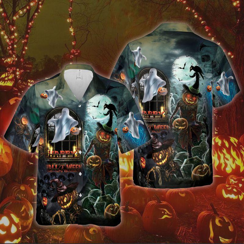 Ghostly Happy Halloween Hawaii Shirt For Men Women Adult Ha42280