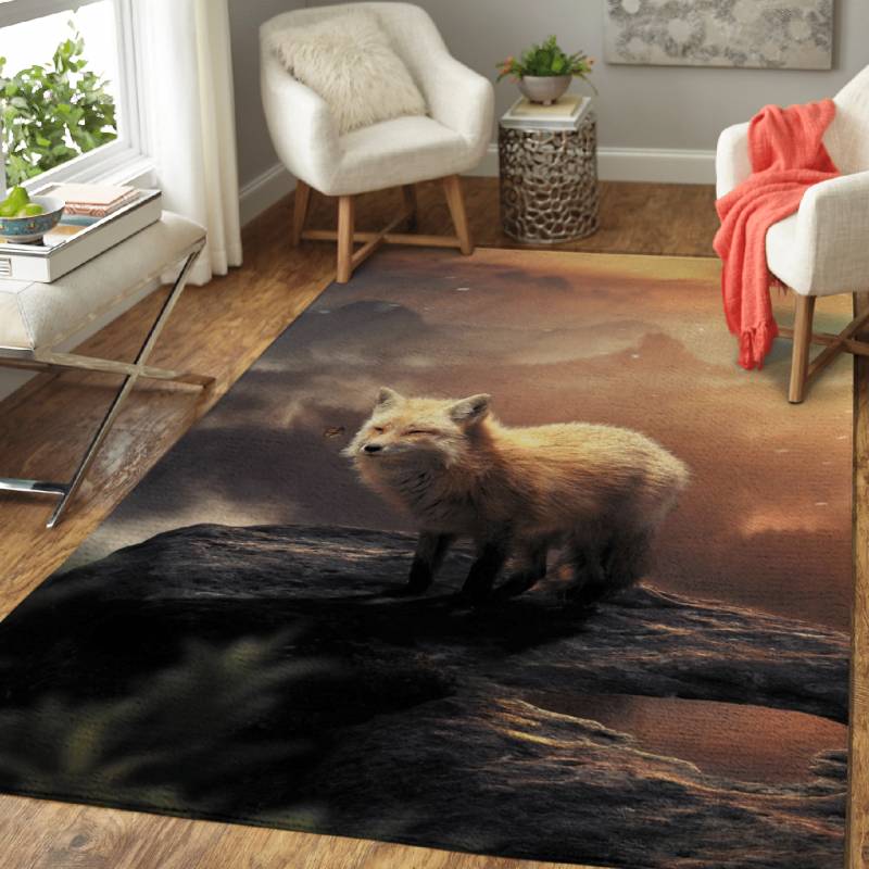 The Mountain Fox Butterfly – Animals Area Rug Carpet