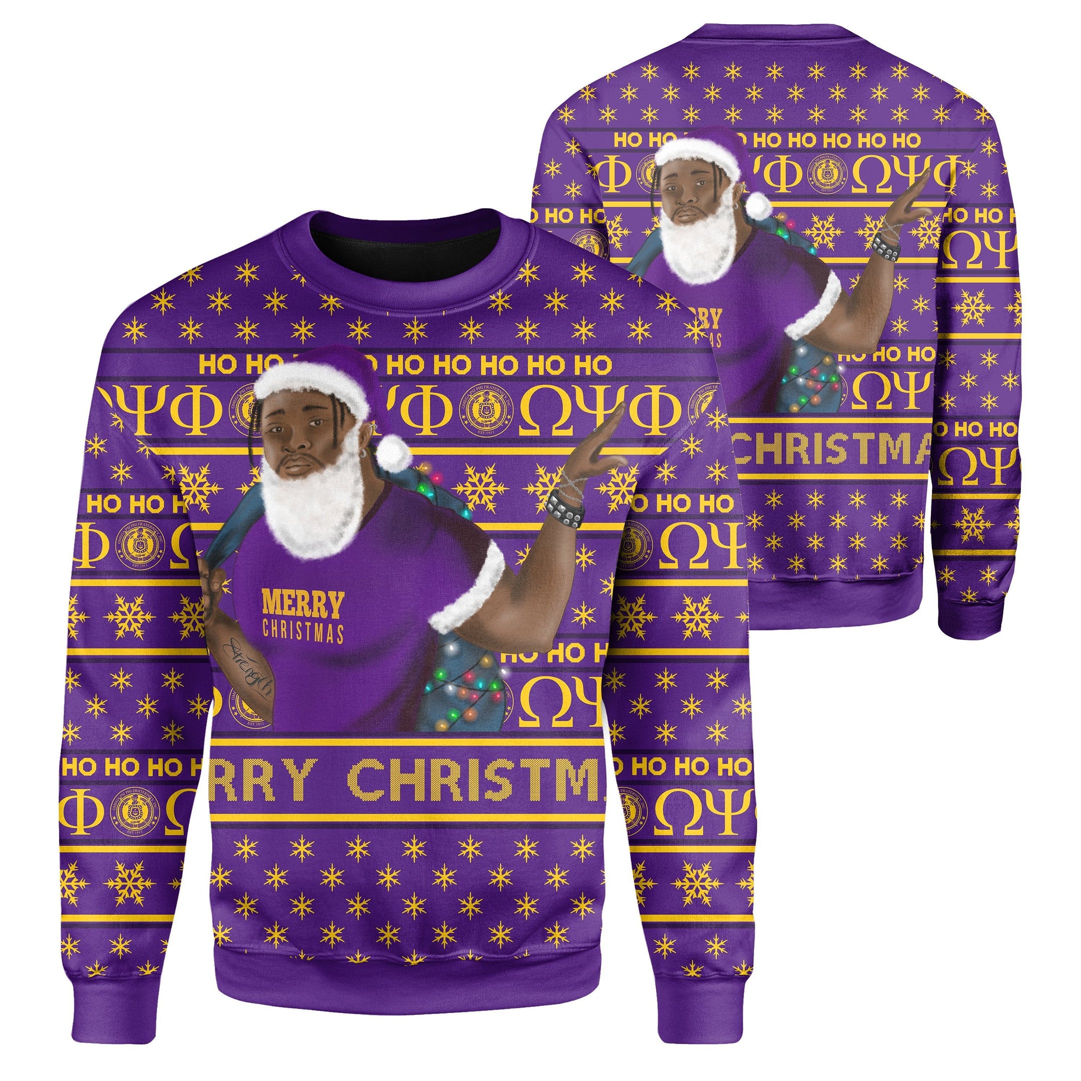 Christmas Omega Psi Phi Sweatshirt Best Purple J1