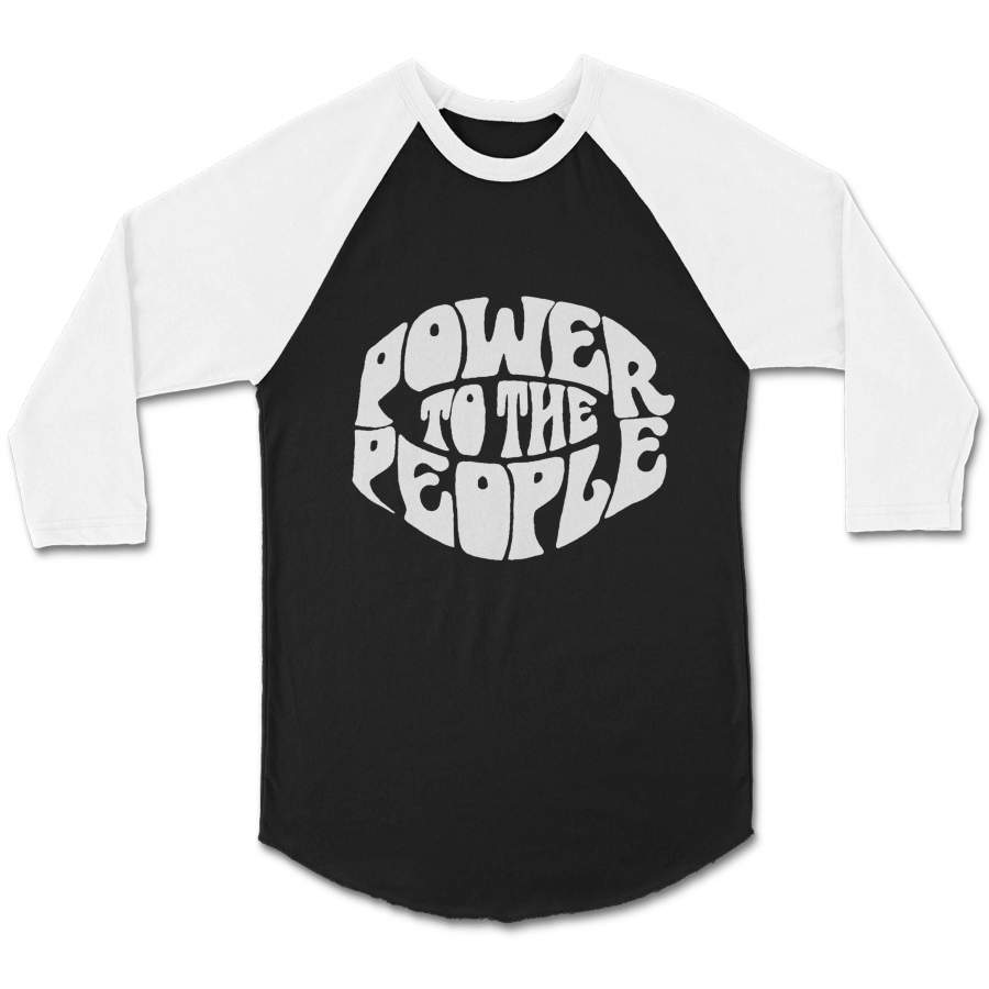 Power To The People Ringer Vintage Style Super Soft 10% Of Proceeds Go To Social Justice Organizations Soft And Thin Ringer CPY Unisex 3/4 Sleeve Baseball Tee T-Shirt