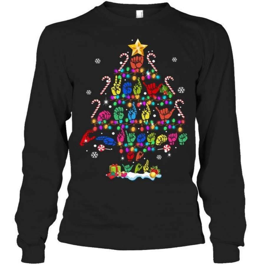 Candy Cane Christmas Tree Merry Christmas Unisex Long Sleeve