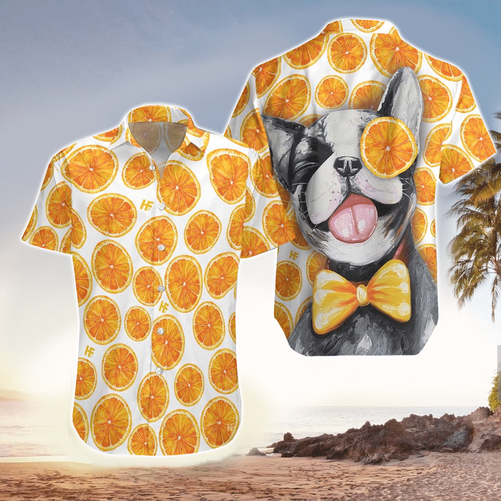 French Bulldog Lover And Orange All Over Printed Hawaii Shirt Aloha Ha75279