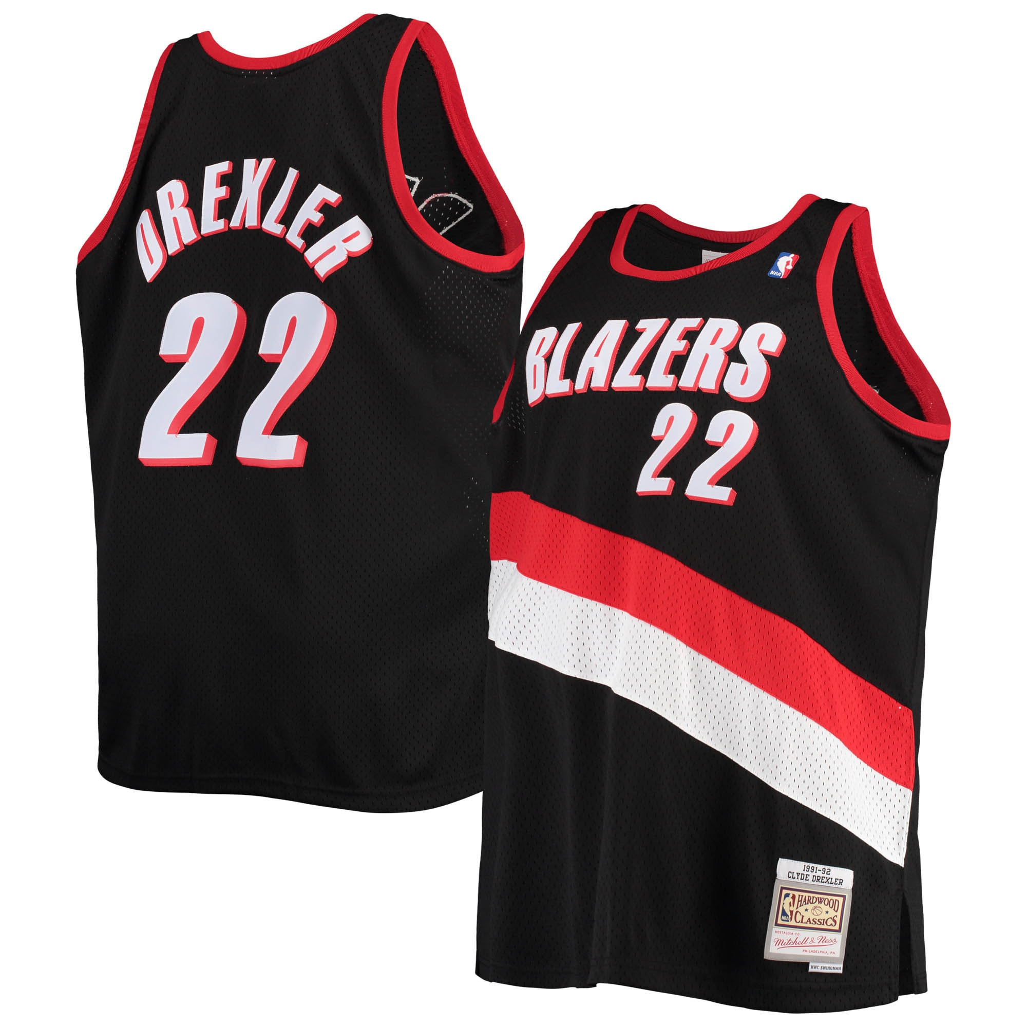 Clyde Drexler Portland Trail Blazers Mitchell & Ness Big & Tall Hardwood Classics Swingman Jersey – Black NBA