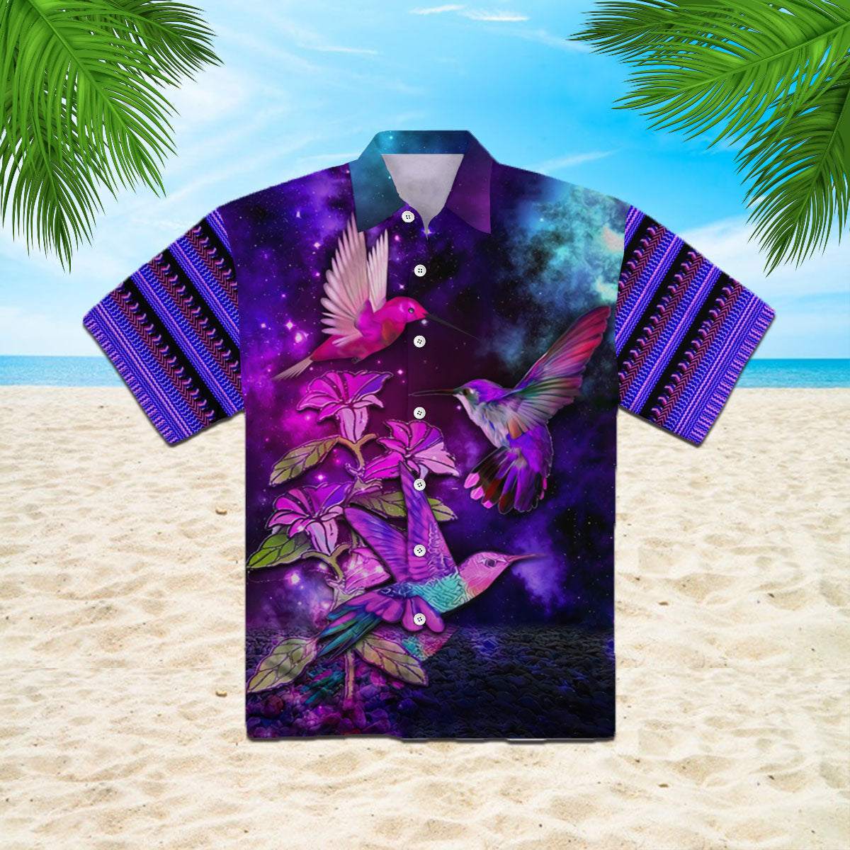 Hummingbird On Galaxy Hawaii Shirt For Men Women Ha28077