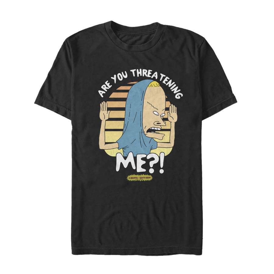 Beavis and Butt-Head Men’s Cornholio Are You Threatening Me  T Shirt