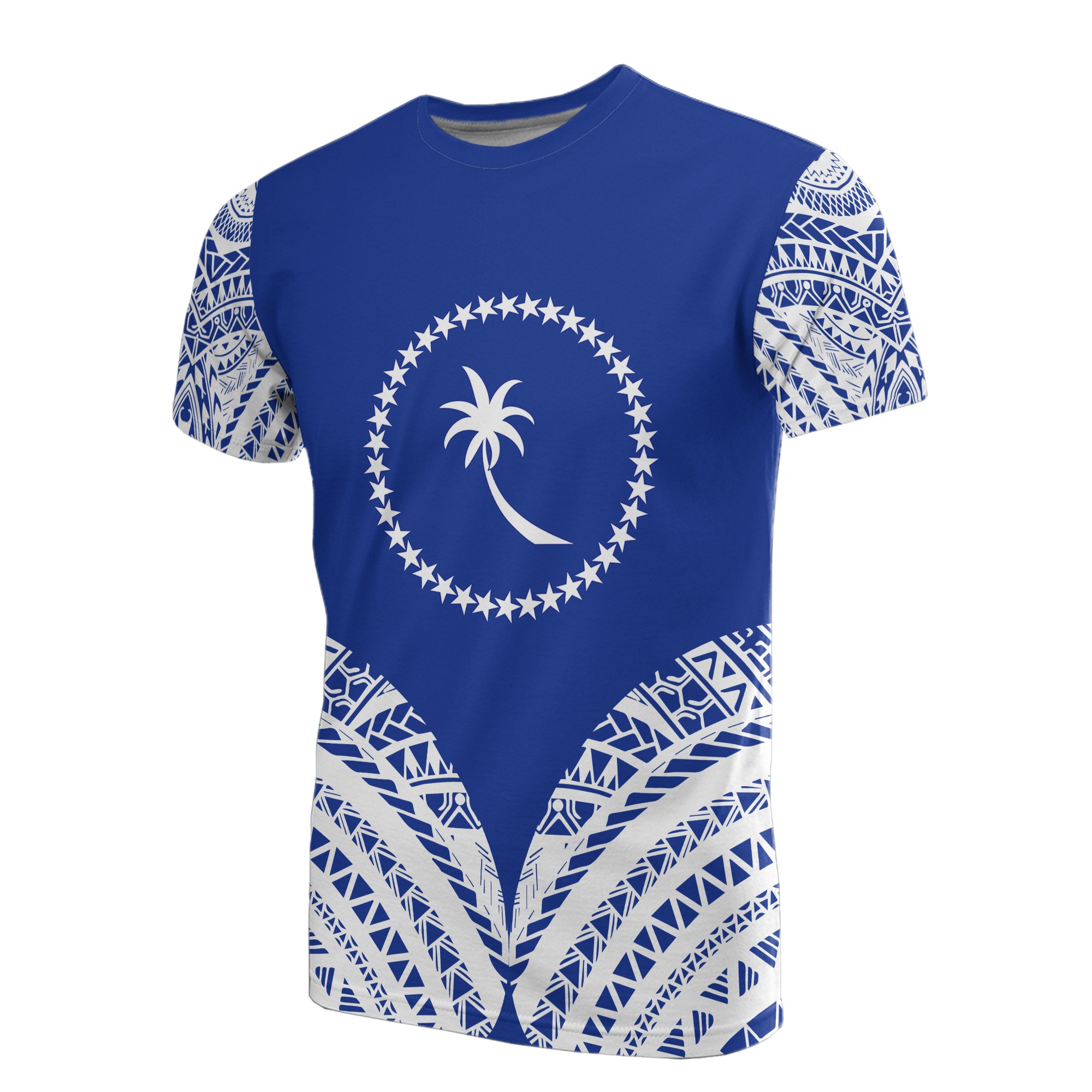 Chuuk All Over T-Shirt – Chuuk Micronesian Shark Style Blue – BN09