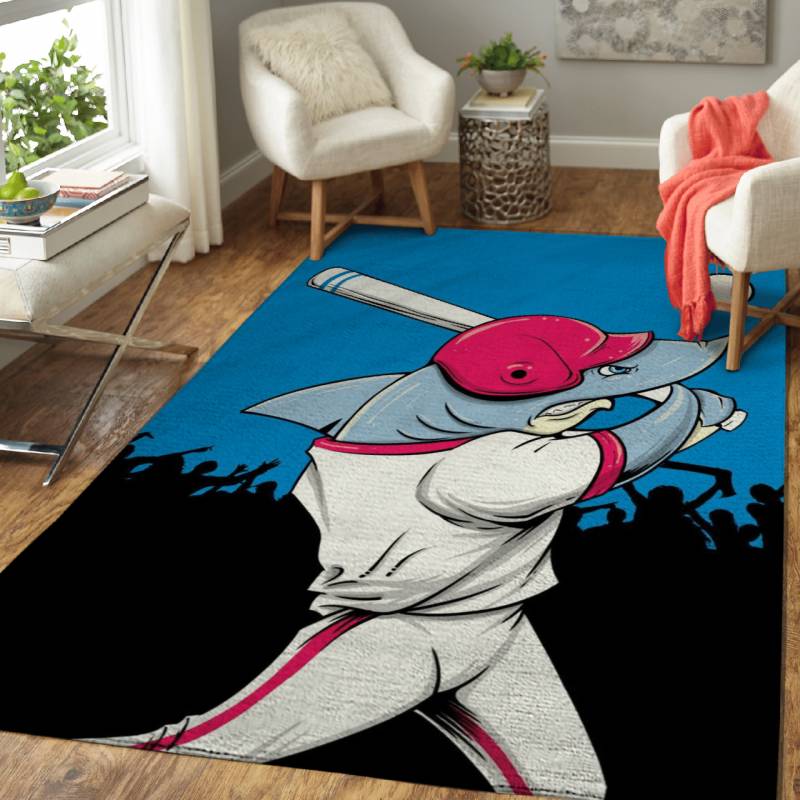 Rug Home Decor Shark Baseball Sport A – Animal Sport Legends