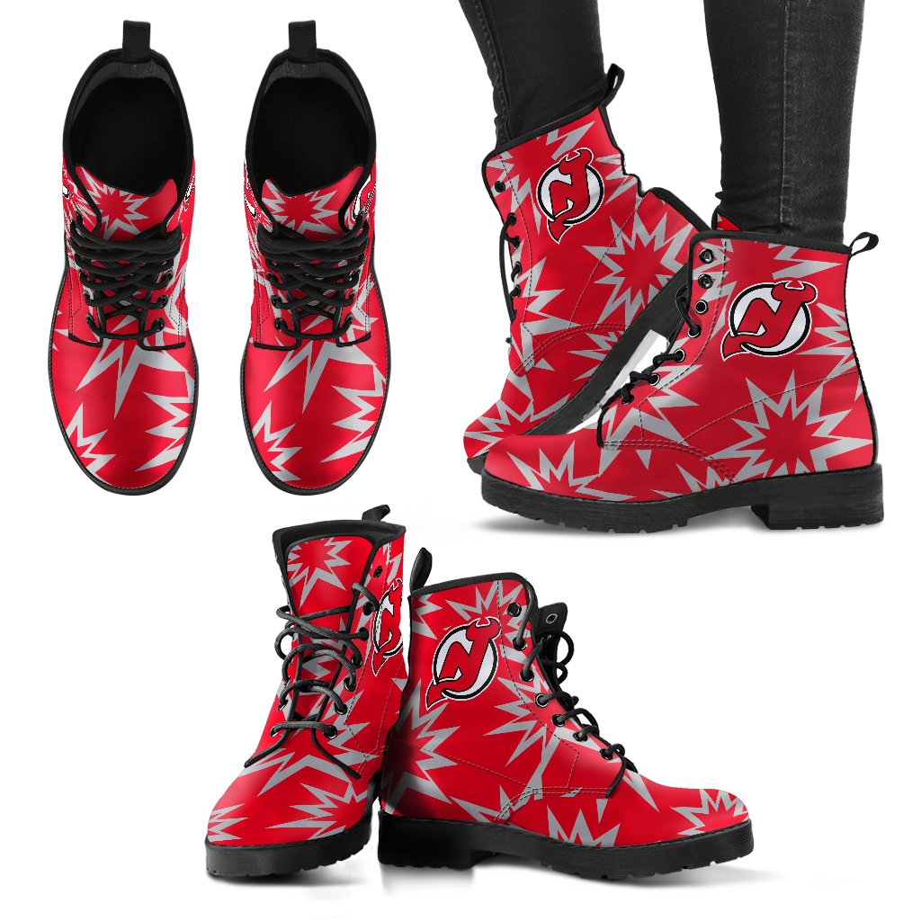 Dizzy Motion Amazing Designs Logo New Jersey Devils Boots