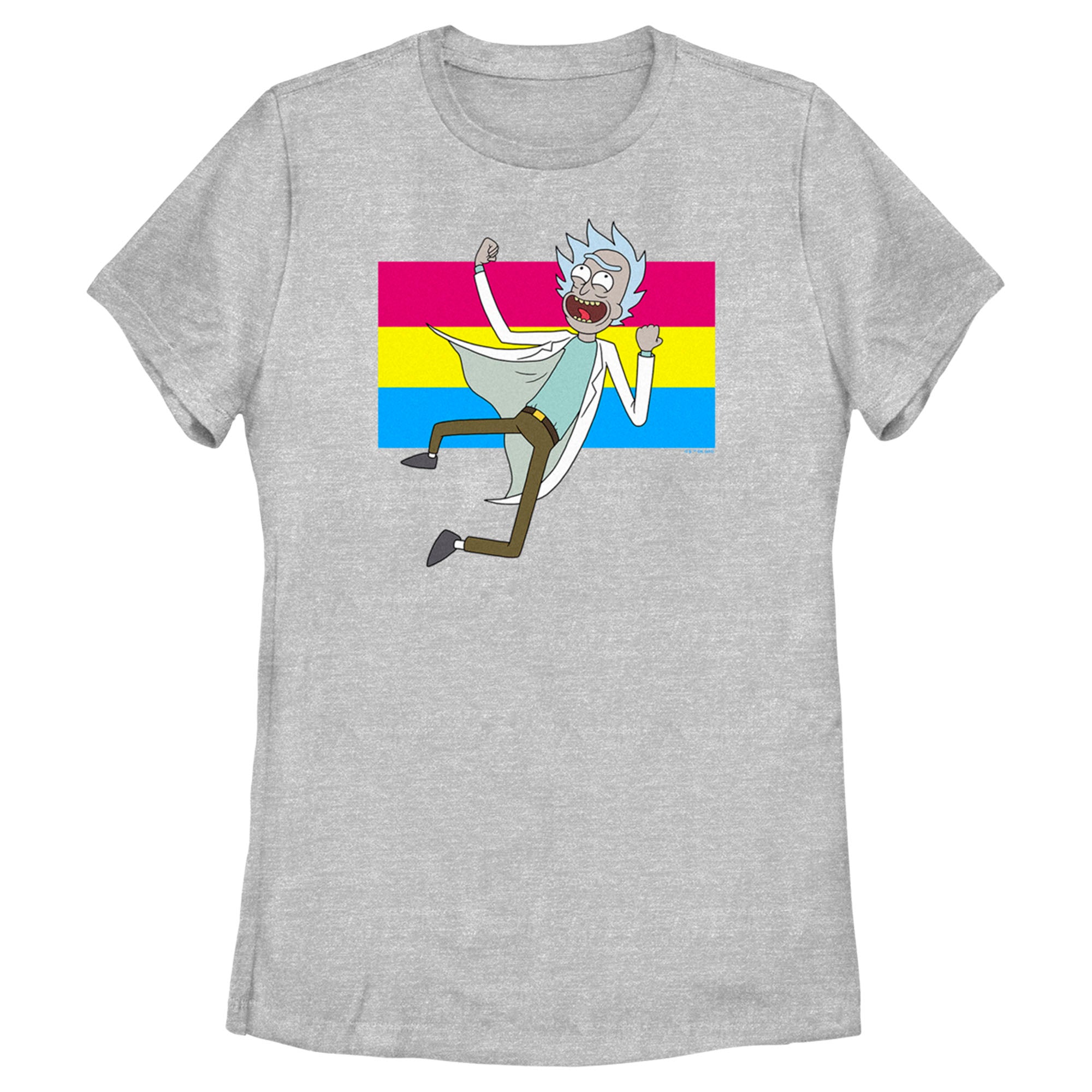 Women’S Rick And Morty Pansexual Flag Rick T-Shirt