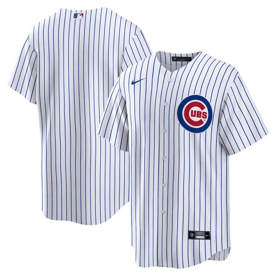 Chicago Cubs Home Blank Men Jersey – White