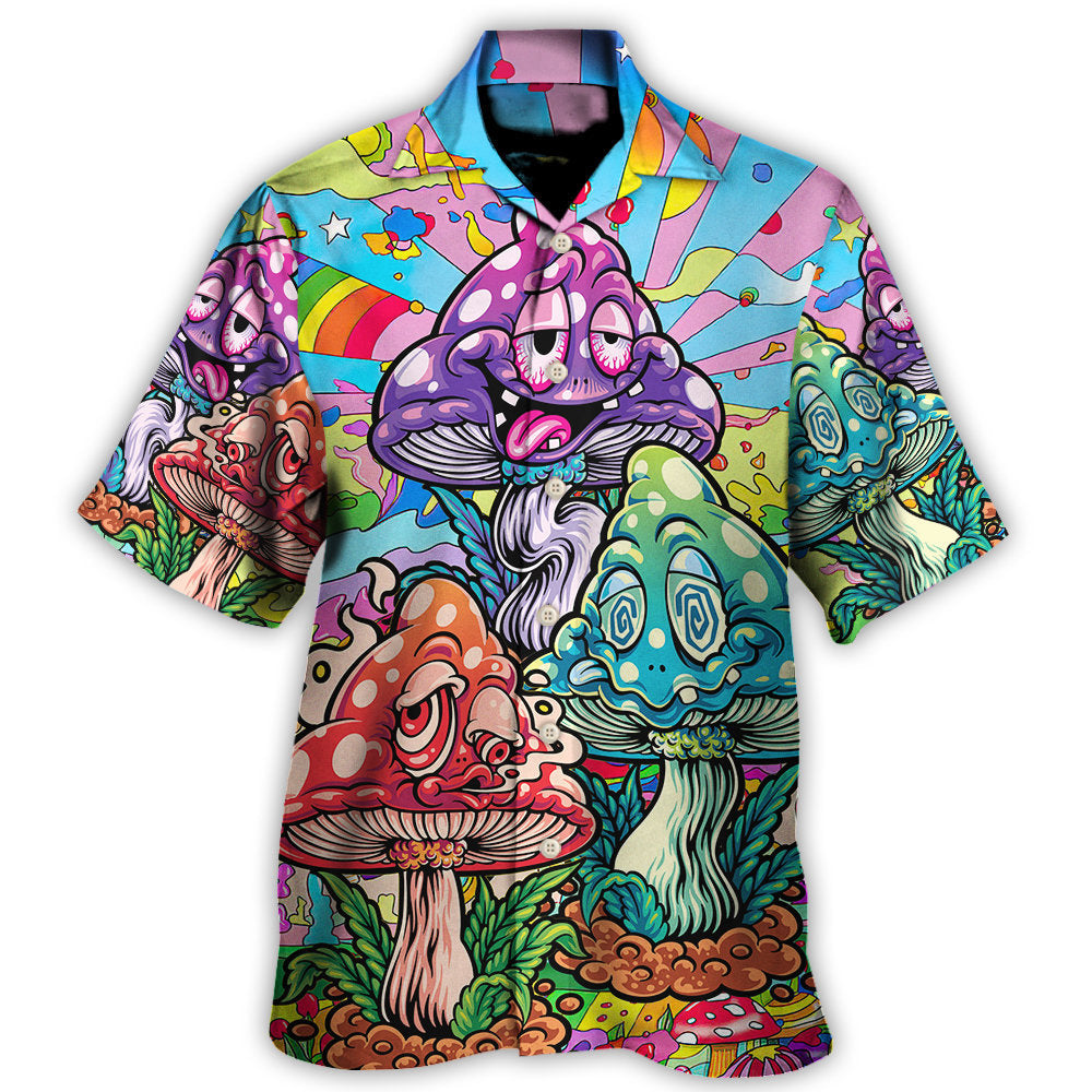 Hippie Mushroom Colorful Happy Life Hawaii Shirt Ha21193