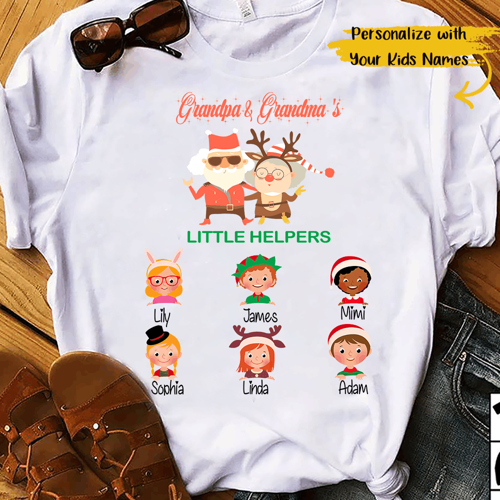 Personalized Grandpa and Grandma’s Little Helpers – Standard T-Shirt Mug