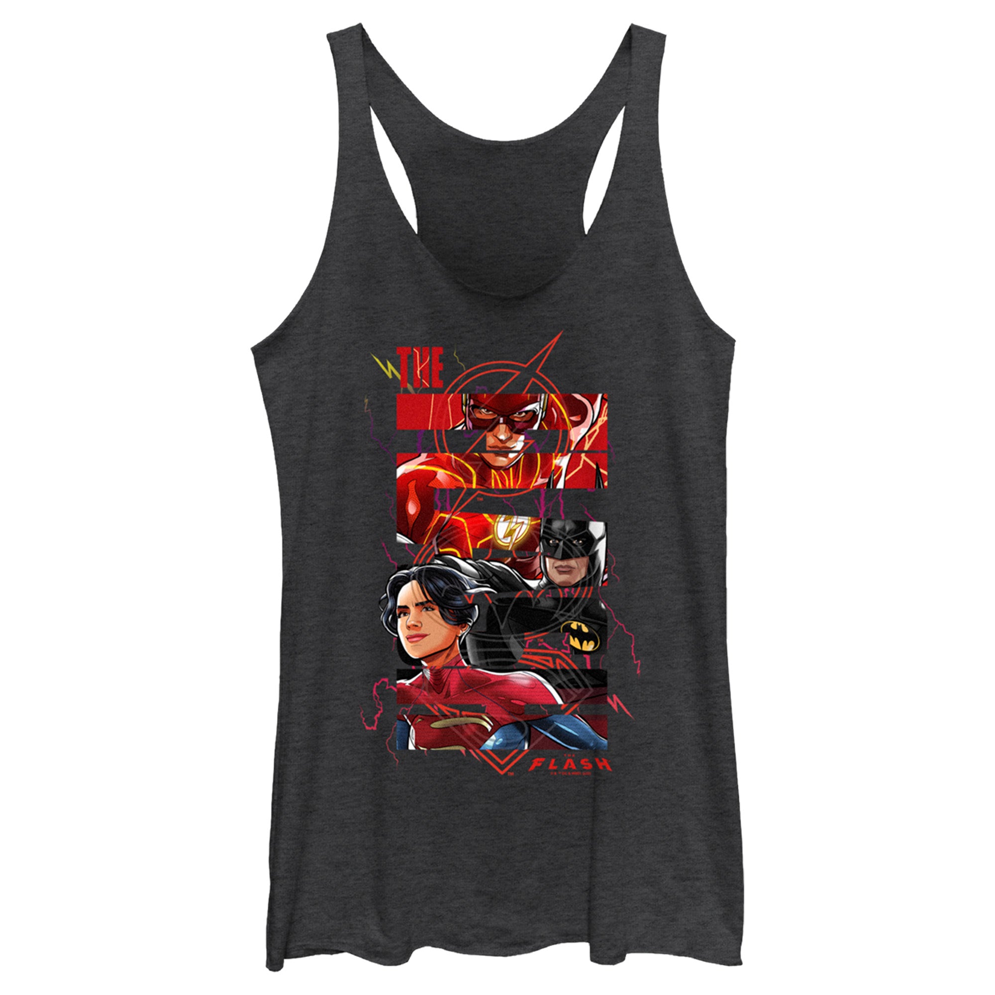 Women’S The Flash Comics Book Superheroes Logo Racerback Tank Top