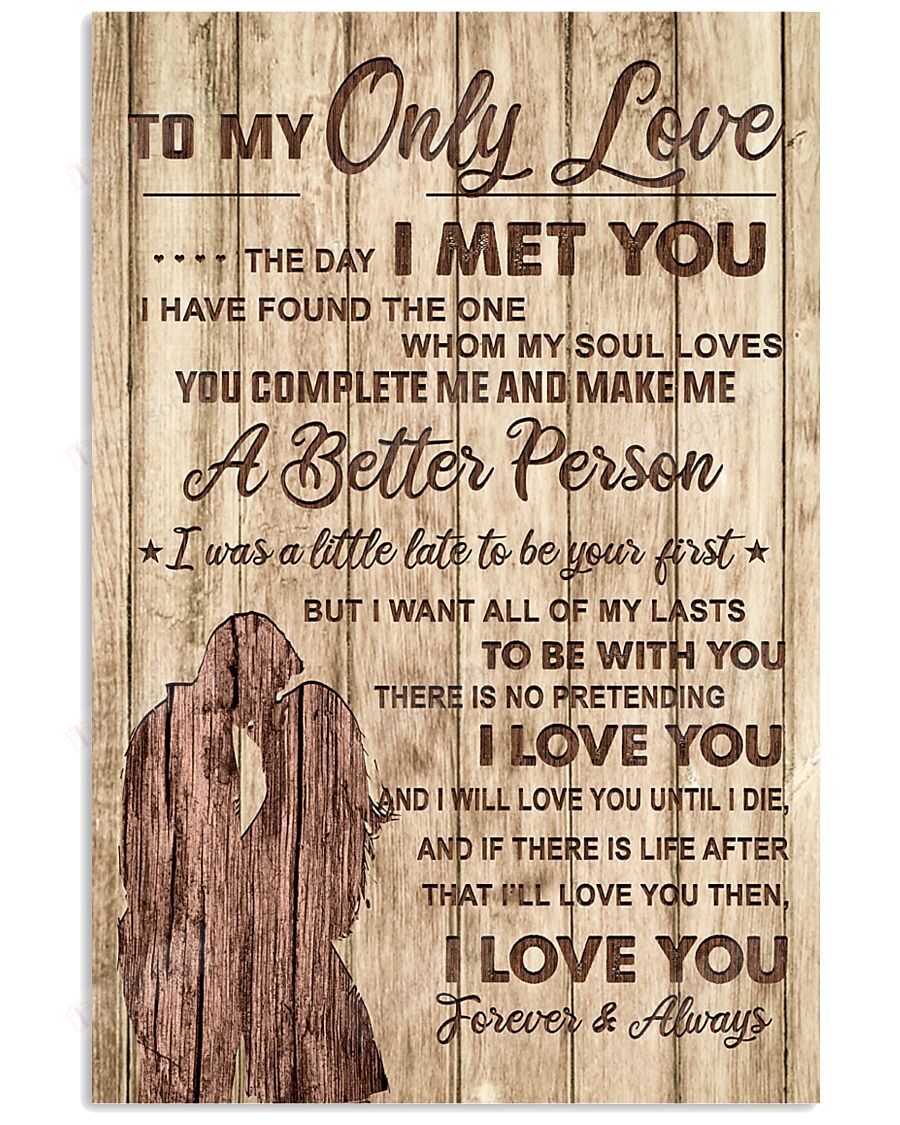 Personalized Vintage Pallet To My Only Love I Want All Of My Lasts To ...