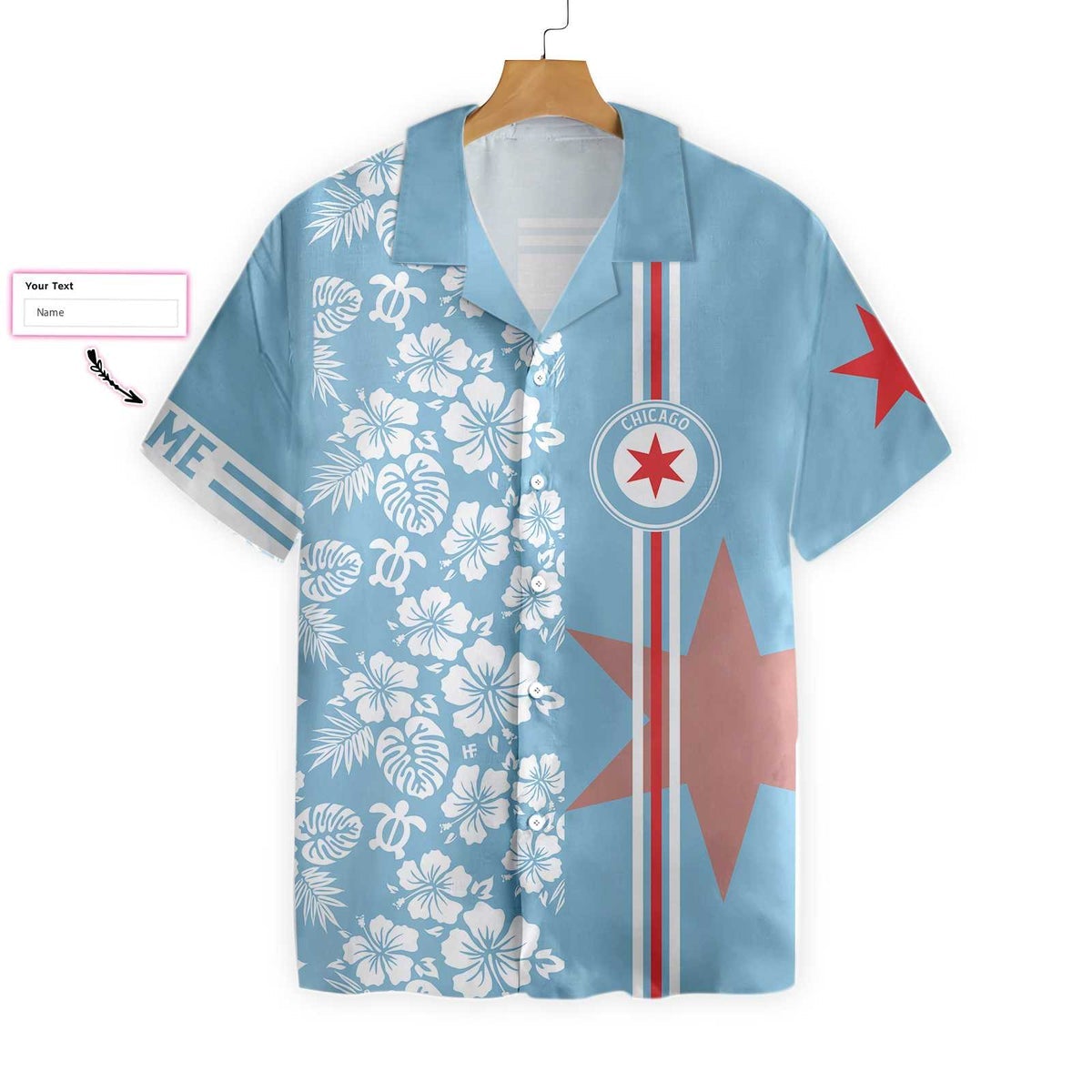 Chicago Custom Name Aloha Hawaii Shirts For Men Women Ha11253