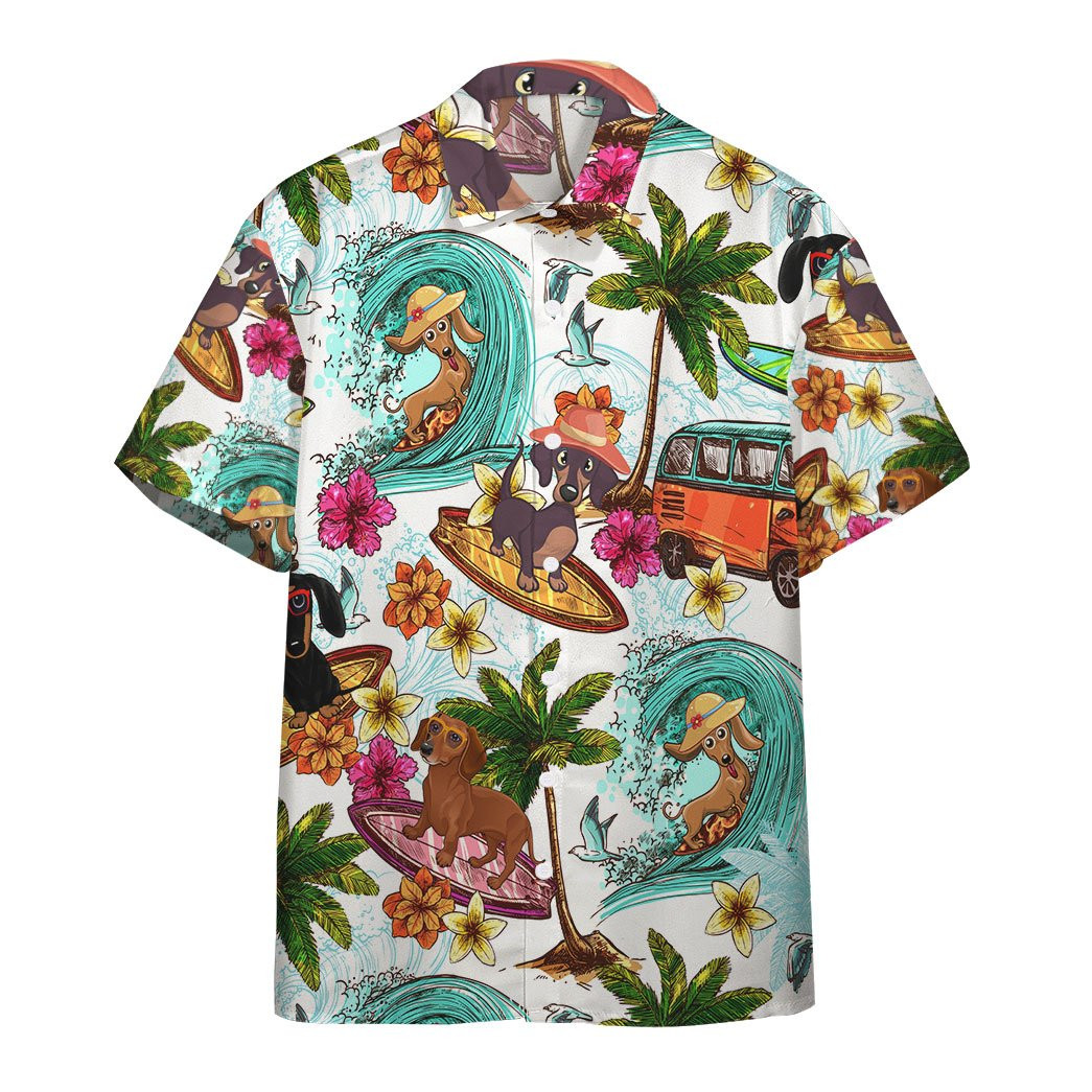 Enjoy Surfing With Dachshund Dog Hawaii Shirt Unisex Adult Ha63709